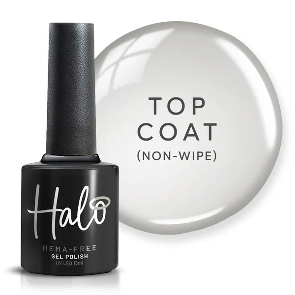Halo Gel Polish 15ml Top Coat (Non-Wipe)