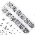 Silver Rhinestone Gems - 1440pcs - Assorted Size