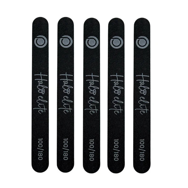 Halo Elite Black Straight File 100-180 - 5 pack
