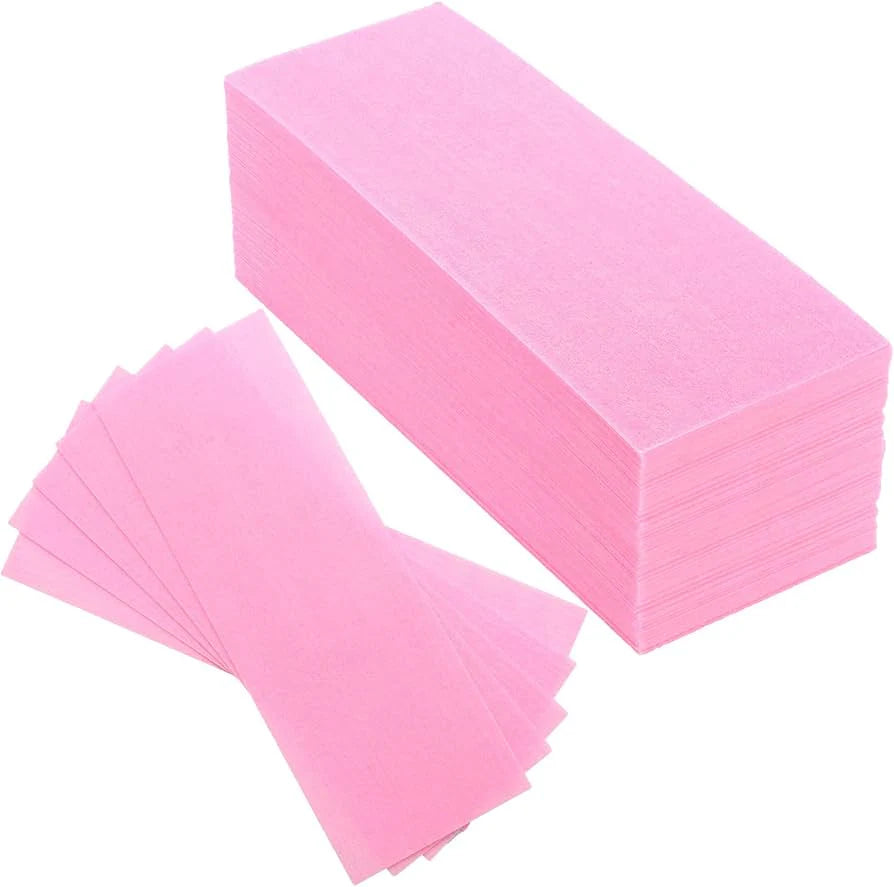 Pink Paper Wax Strips - 100 Pack